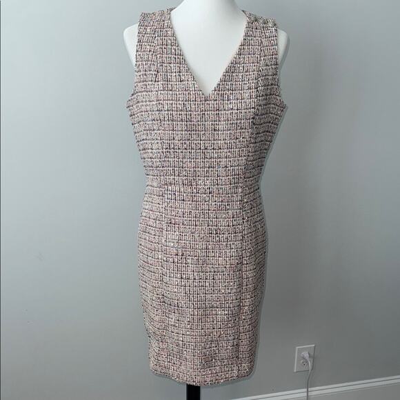 WHBM Tweed Sleeveless Sheath Dress Women’s 12 - Picture 3 of 13